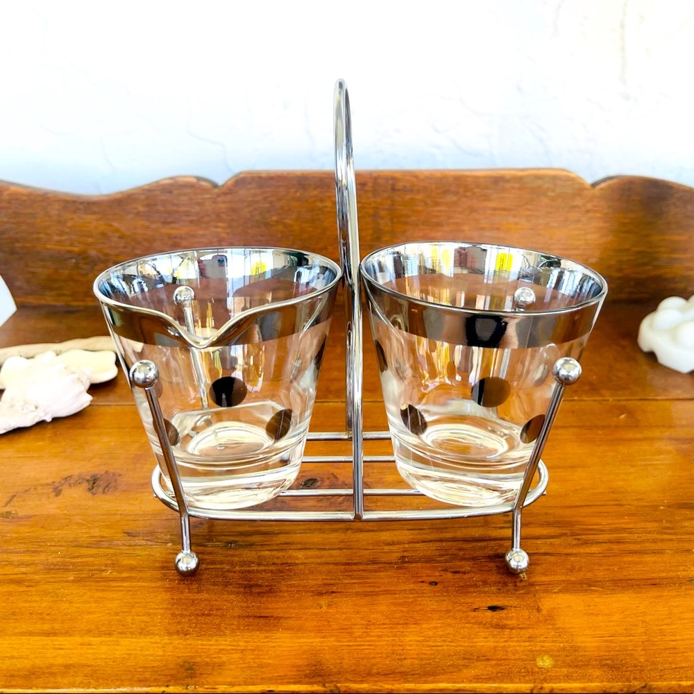 Vintage 50s Dorothy Thorpe Cream and Sugar Set
